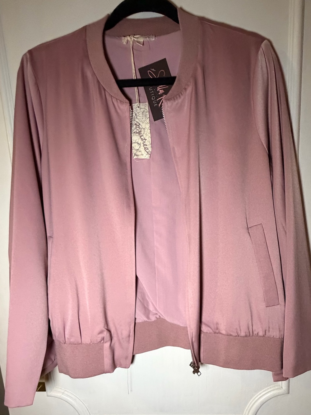 Women's Mauve Pink Bomber Jacket
